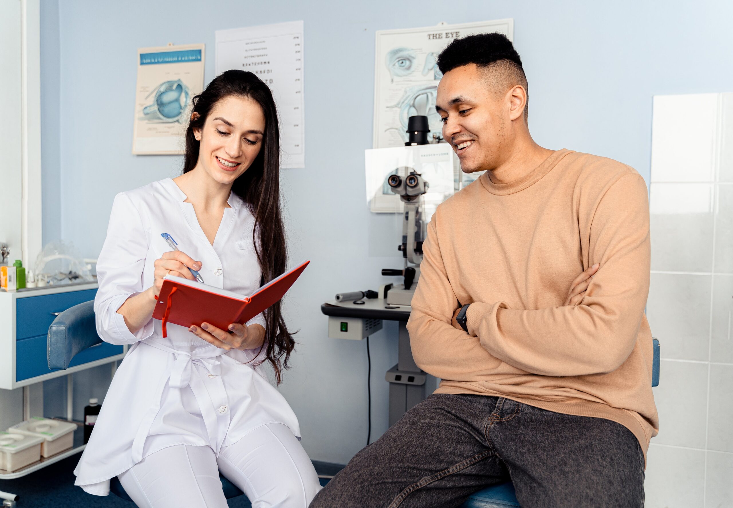 A Doctor Conducting A Well Man Health Check For a Patient